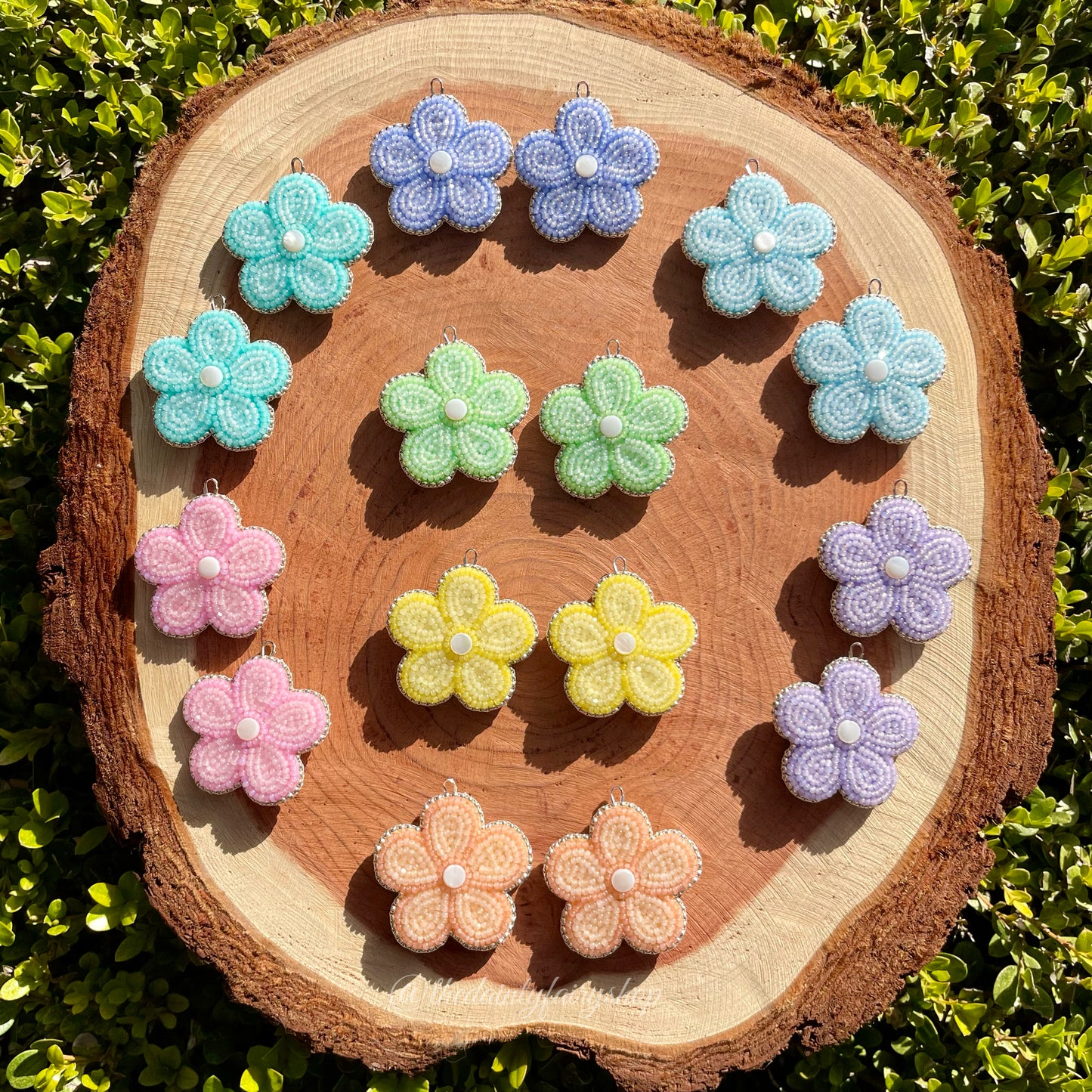 Opal Flower Earrings